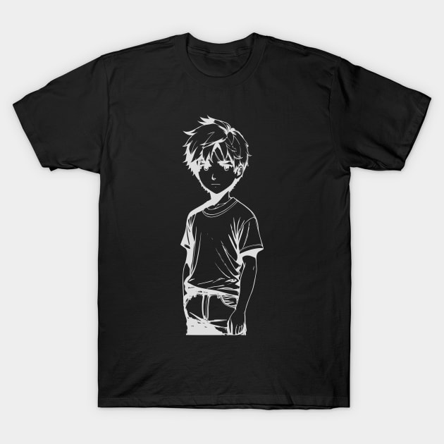 Anime Boy 02 T-Shirt by SanTees